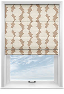 Construct, Tangerine - Twist&Fit Roman Blind